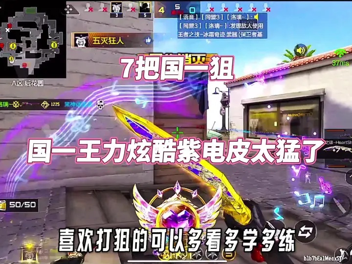 国一王力炫酷紫电皮太猛了