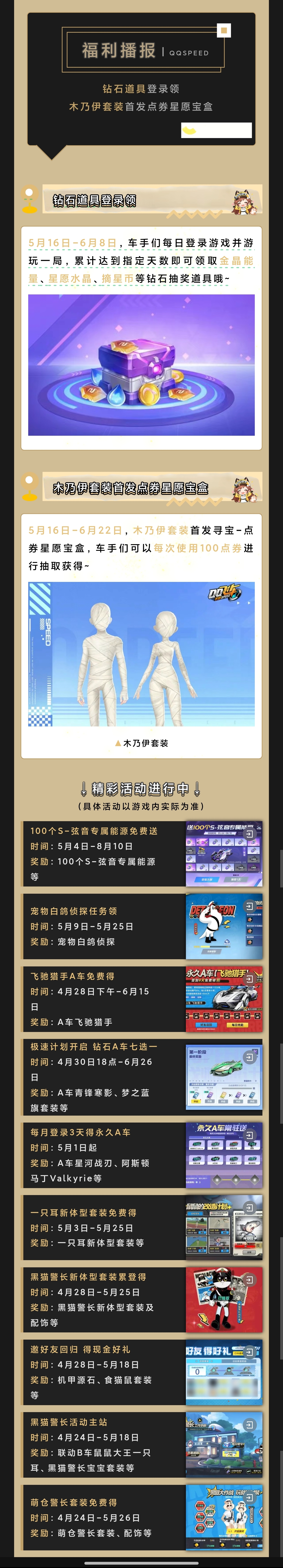 钻石道具登录领！全新木乃伊套装首发上线~