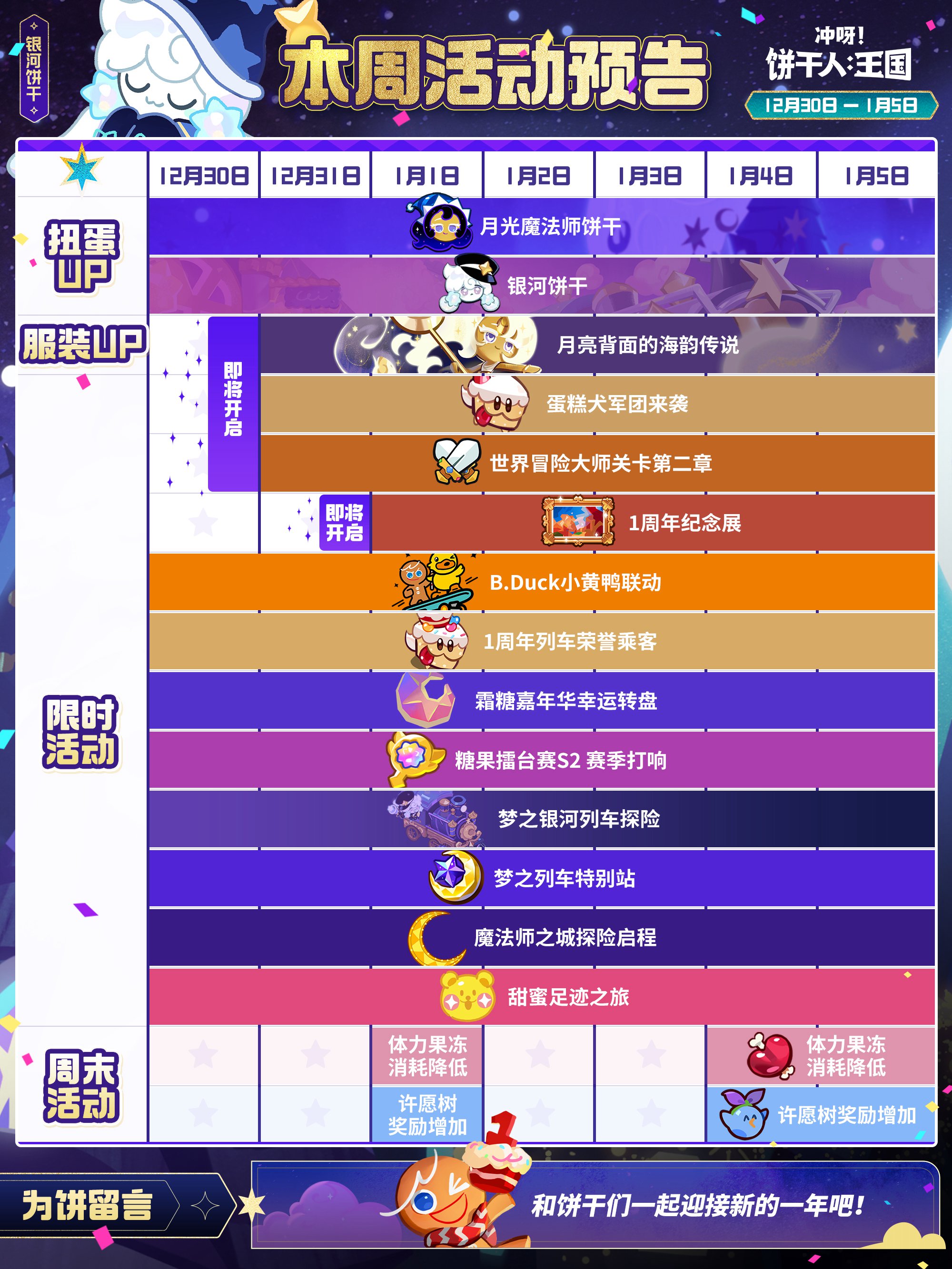 「王国活动日历」12月30日—1月5日