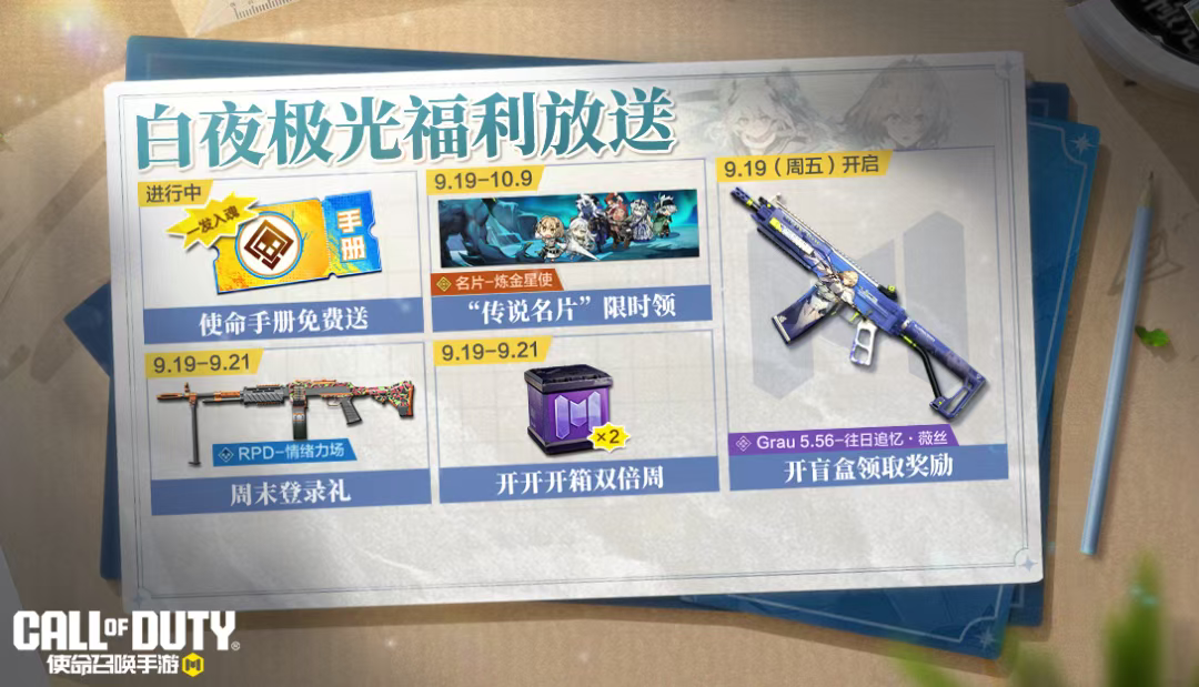 游戏五日谈：使命召唤x白夜极光盲盒活动来袭，全新史诗武器免费送