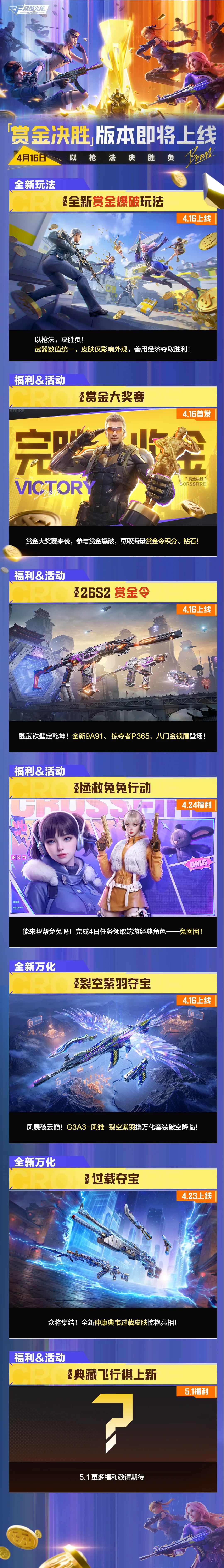 版本前瞻 | 赏金决胜版本即将上线