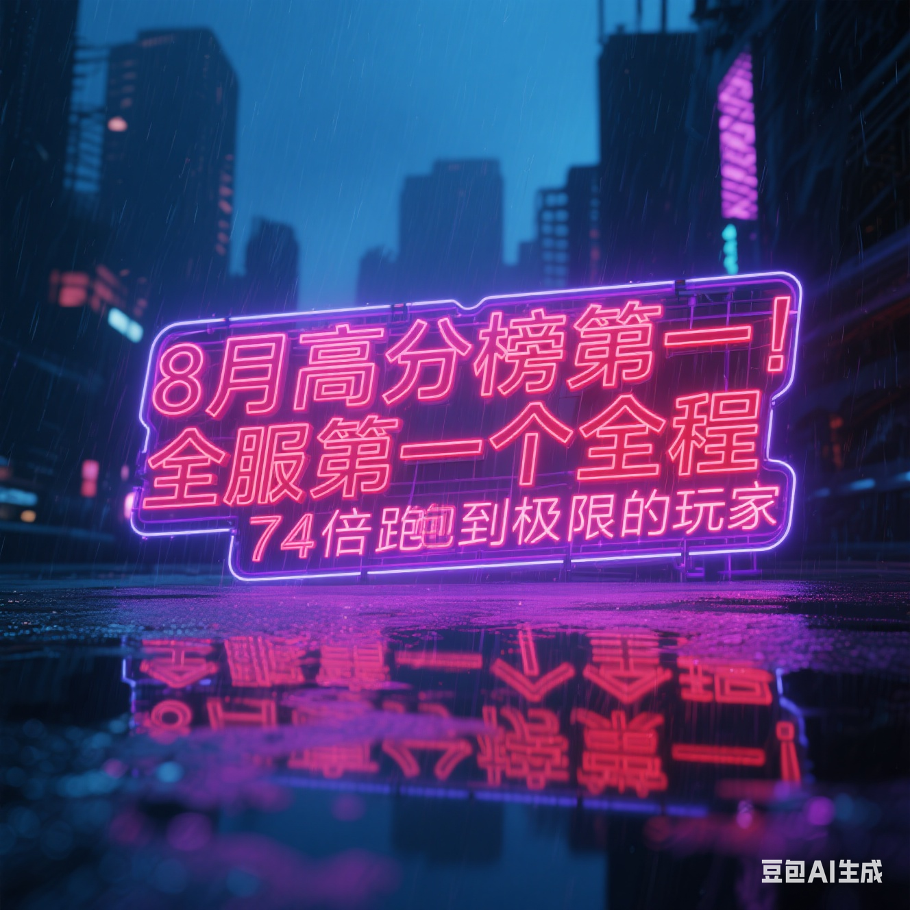 8月高分榜第一！全服第一个全程74倍跑到极限的玩家...