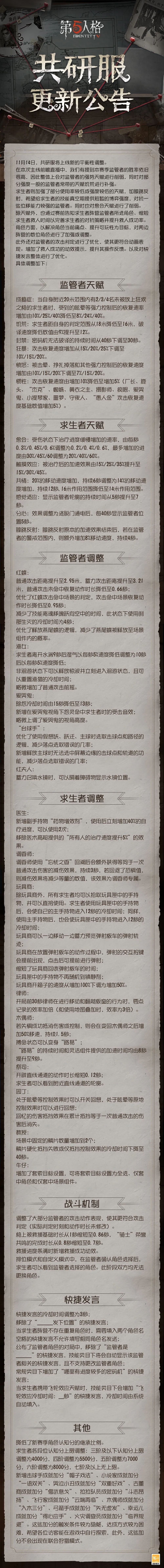 【共研服更新】2025年11月14日共研服更新内容