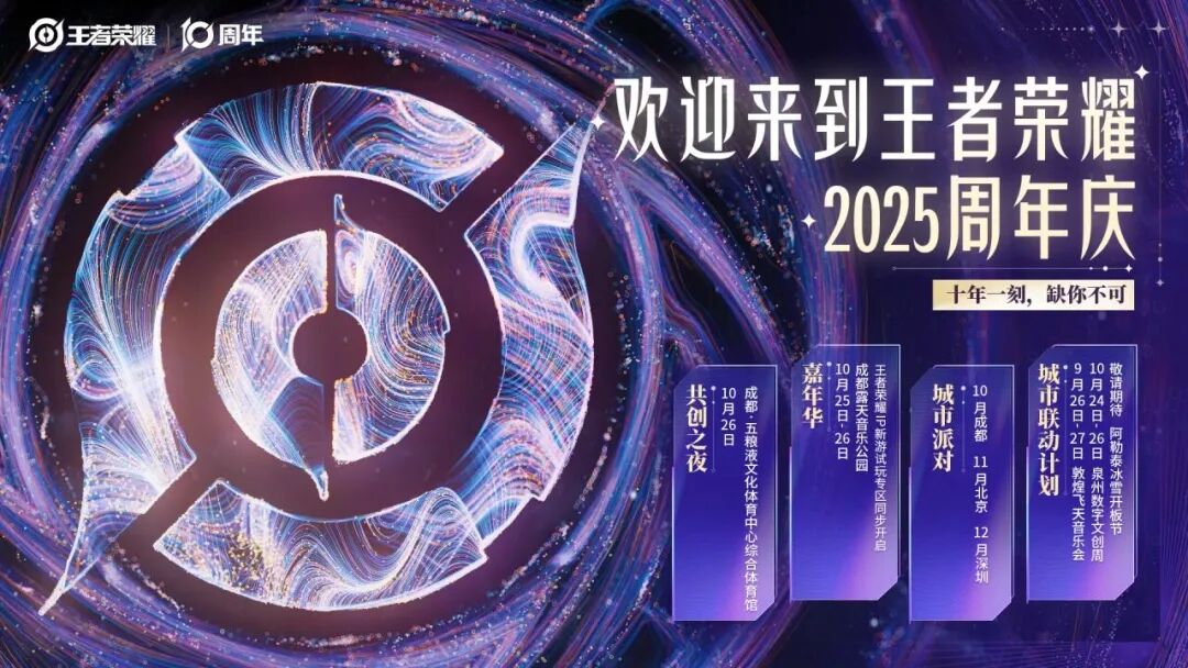 游戏资讯：《王者荣耀》十周年庆定档10月25日