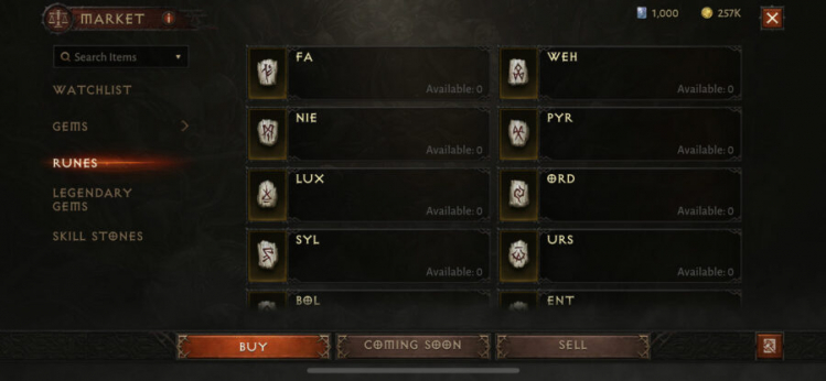 【系统介绍】暗黑不朽市场系统介绍