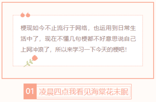 【每日梗图】凌晨四点我看见海棠花未眠
