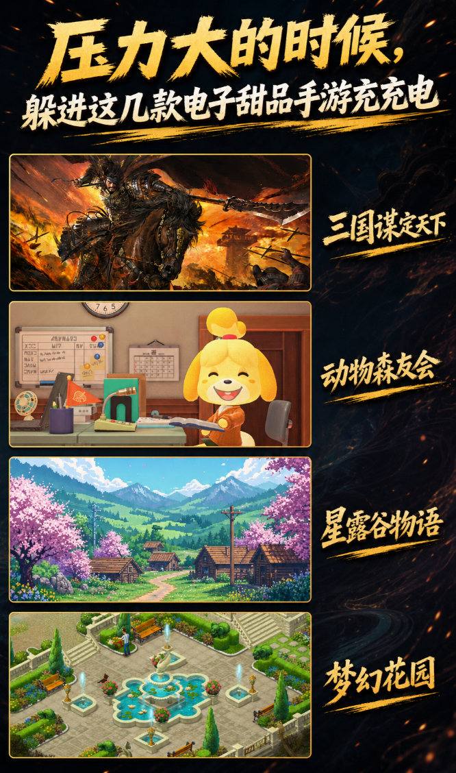 压力大的时候，躲进这几款电子甜品手游充充电