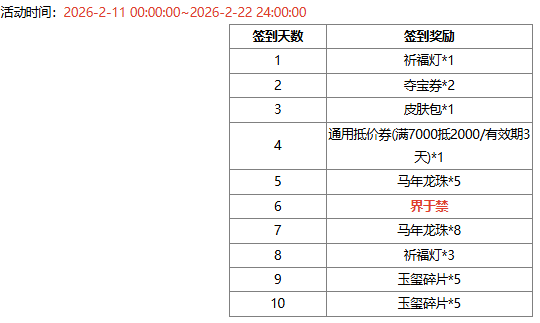 【官方活动】2.8-2.13 小年祈愿谋关羽返场 齐锋锐意*马玩夺宝上新