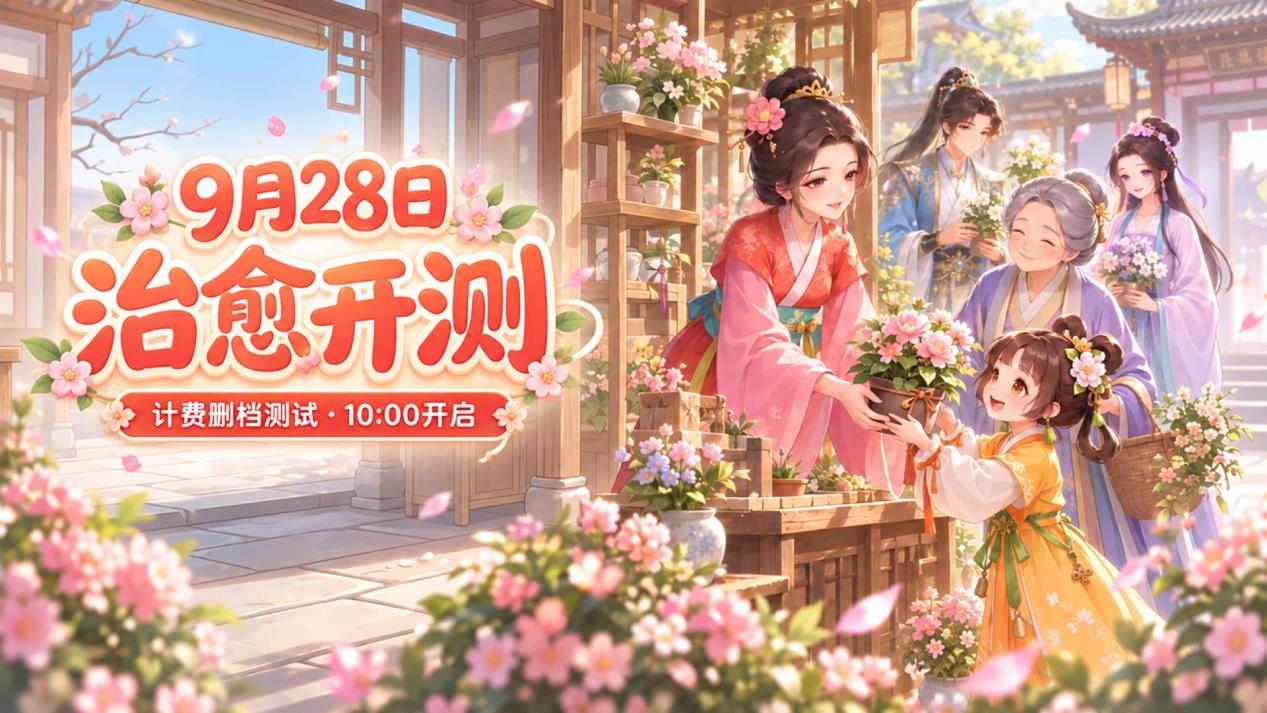 古风花田经营手游《江湖田园》计费删档测试 9 月 28 日治愈开启！