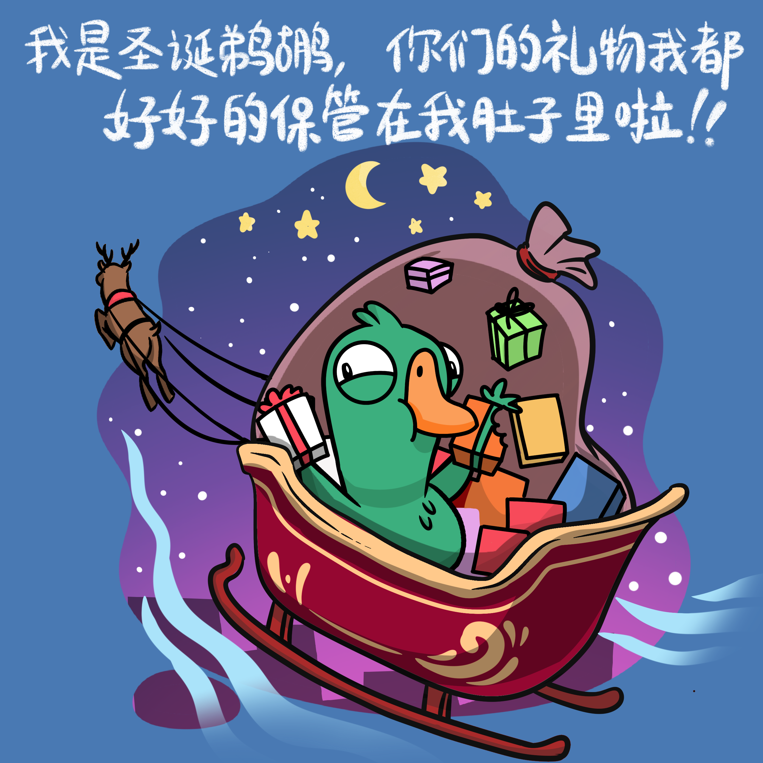 亲爱的圣诞老鹅，如果你能听见的话