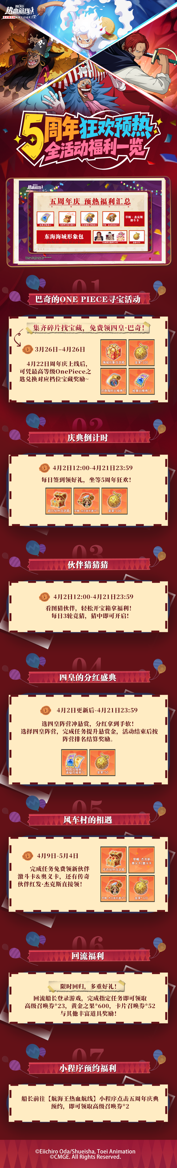 五周年庆典，预热福利一览