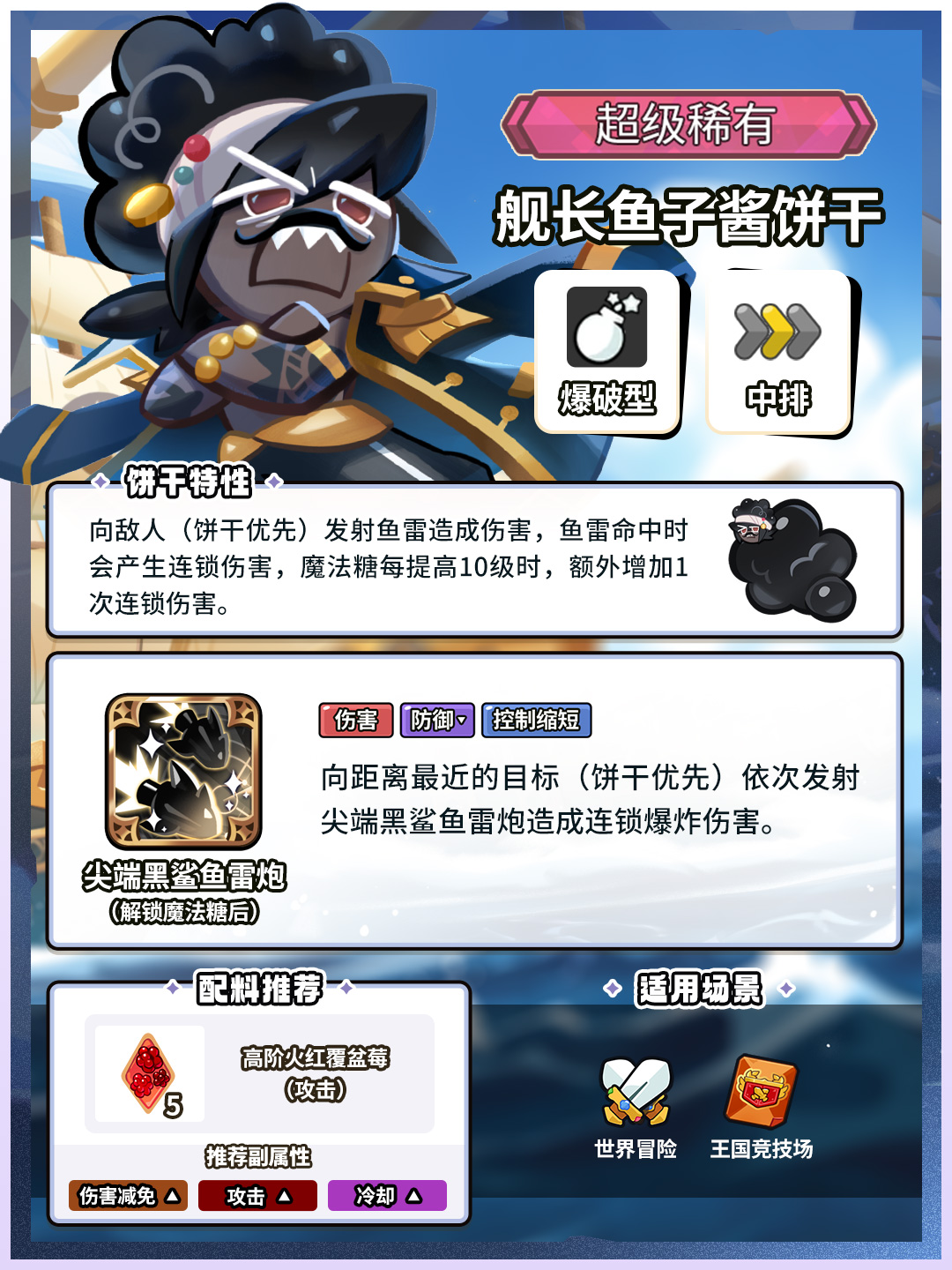 「连锁轰炸！」舰长鱼子酱饼干 魔法糖即将解锁