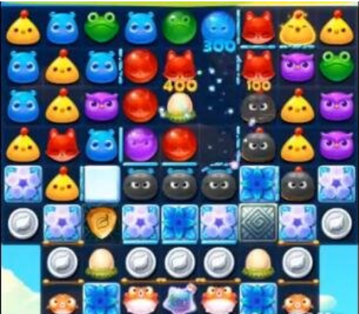 开心消消乐1099关三星收集小黄鸡图解