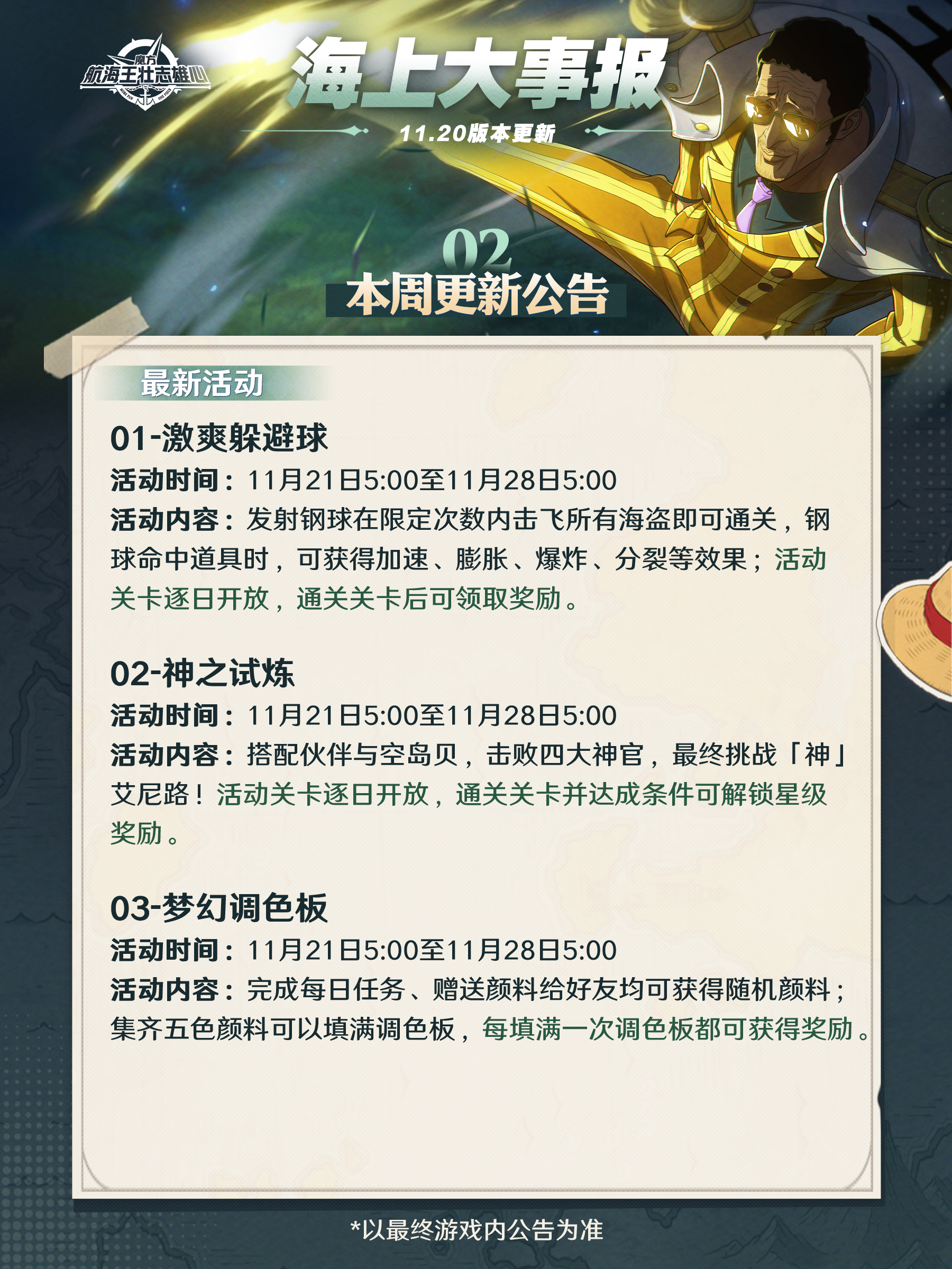 海上大事报｜黄猿周边礼包上新！