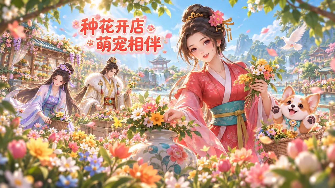 古风花田经营手游《江湖田园》计费删档测试 9 月 28 日治愈开启！