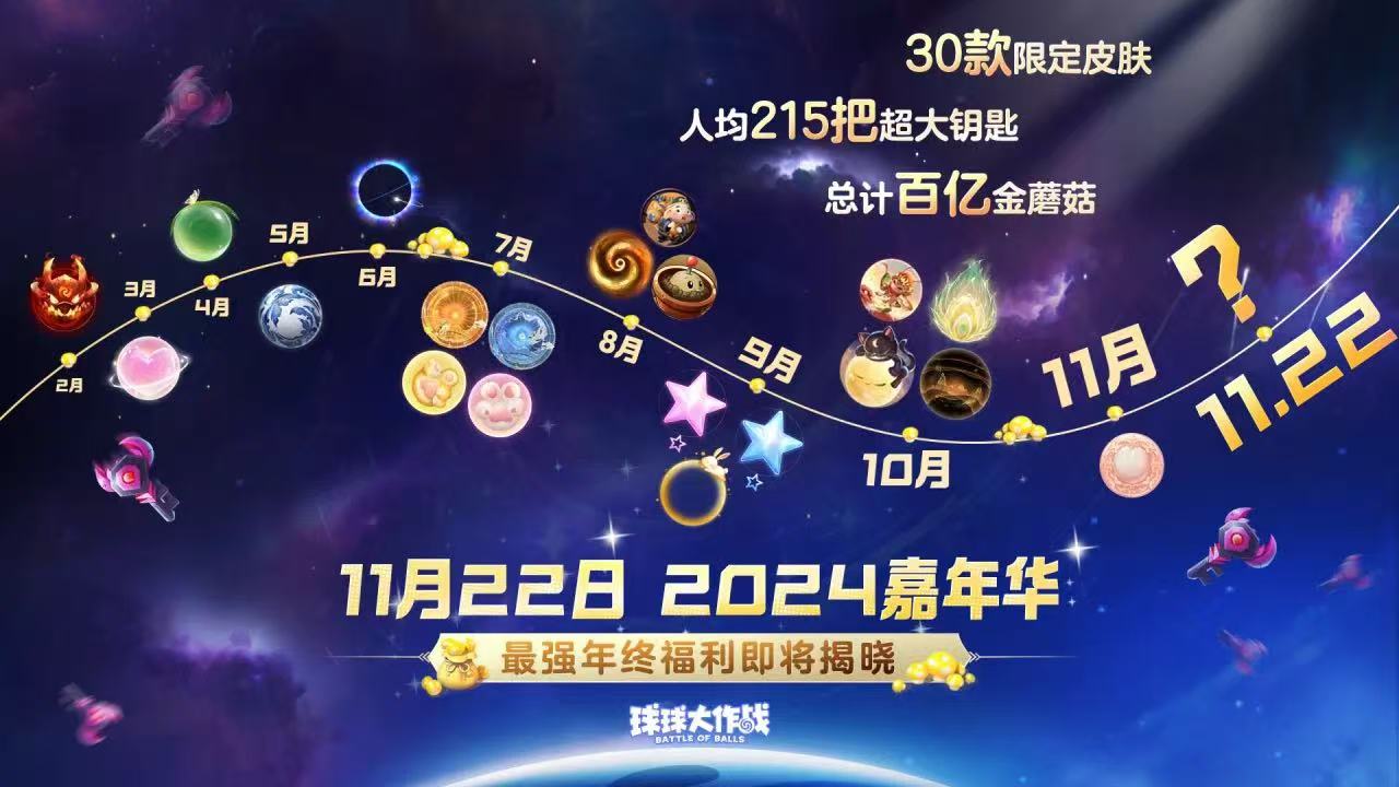 嘉年华定档11月22日，最强年终福利即将送达！