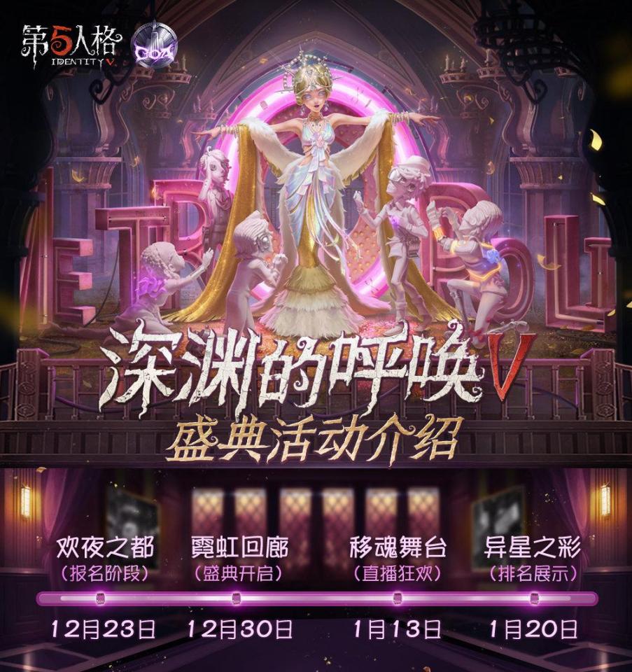 永夜之都《第五人格》深渊的呼唤Ⅴ盛典活动火爆开启！