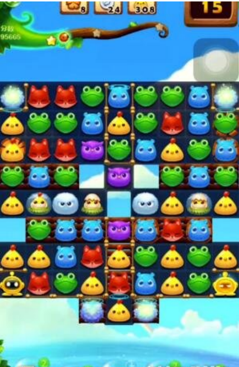 开心消消乐1086关小叶堆的收集技巧