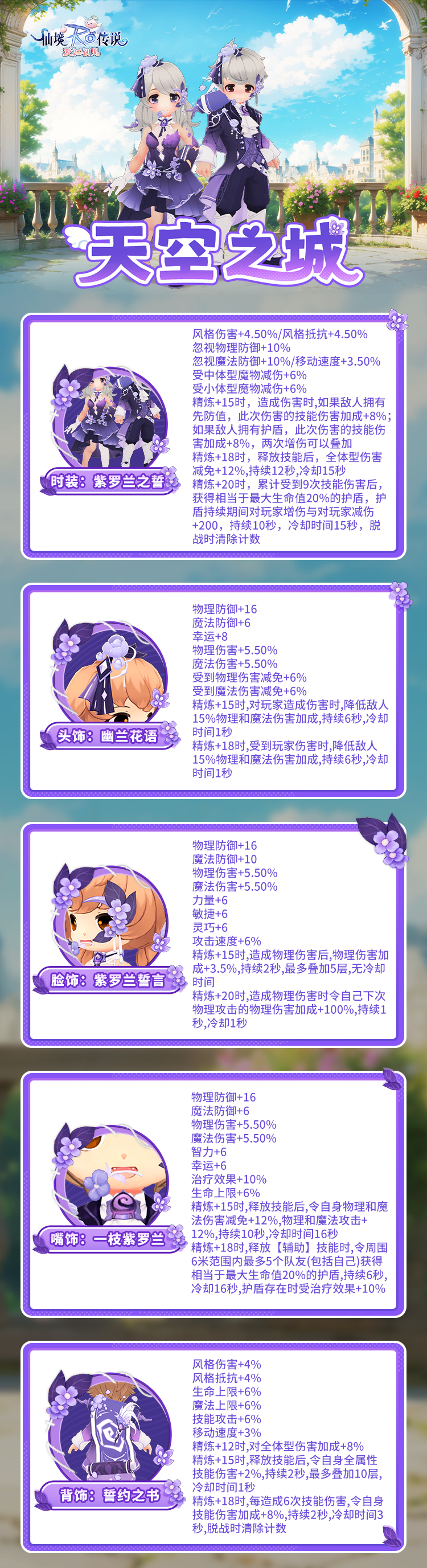 天空之城 | 永恒之约，静待绽放，全新套装「紫罗兰之誓」即将上线！