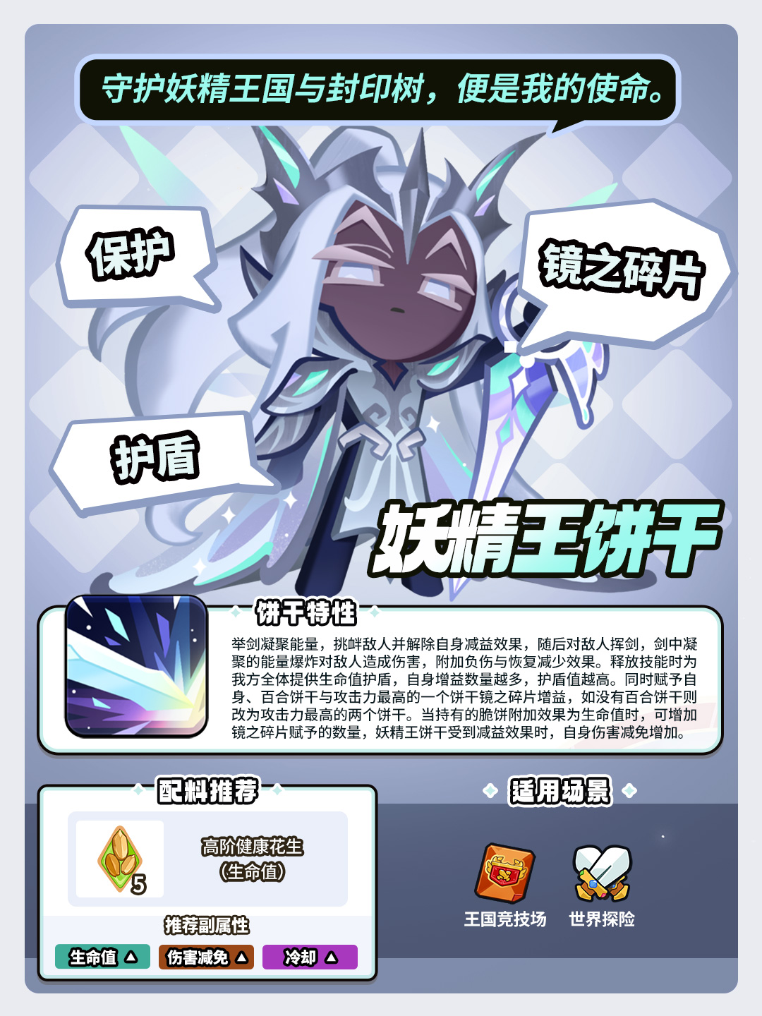 「我会守护世界到我倒下为止」妖精王饼干 技能情报