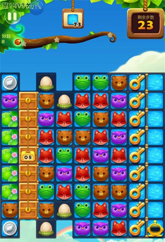 开心消消乐1532关通关攻略 打爆鸡蛋飞出小黄鸡