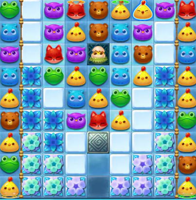 开心消消乐：清理冰块要孵化大量小鸡做魔力鸟特效冲击两侧