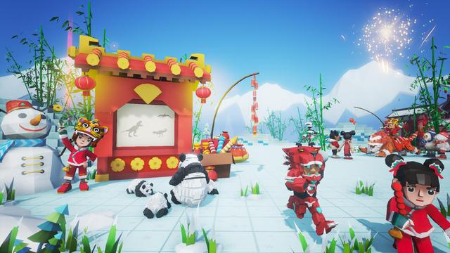 Steam耐玩游戏排行榜，《方块方舟》玩家在草原疯狂用爆竹除年兽