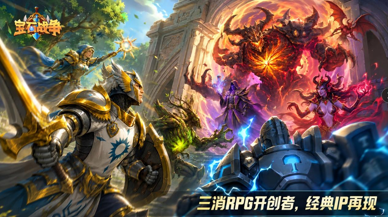 今日上线！《宝石战争》国服开启，三消 RPG 的全新篇章