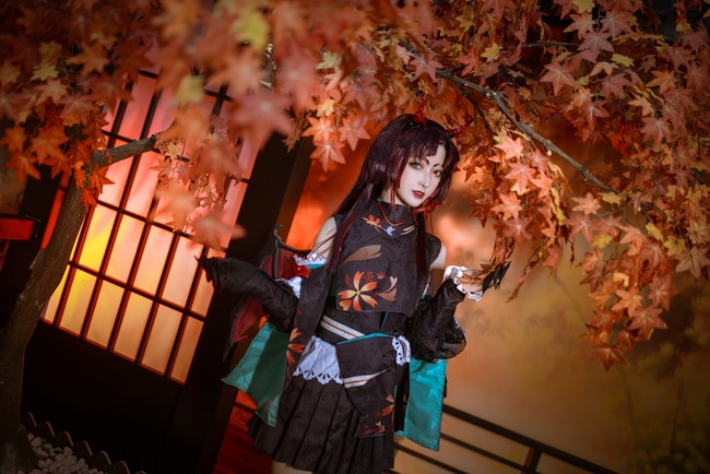 【阴阳师】吸血姬紫裘碧染cos正片