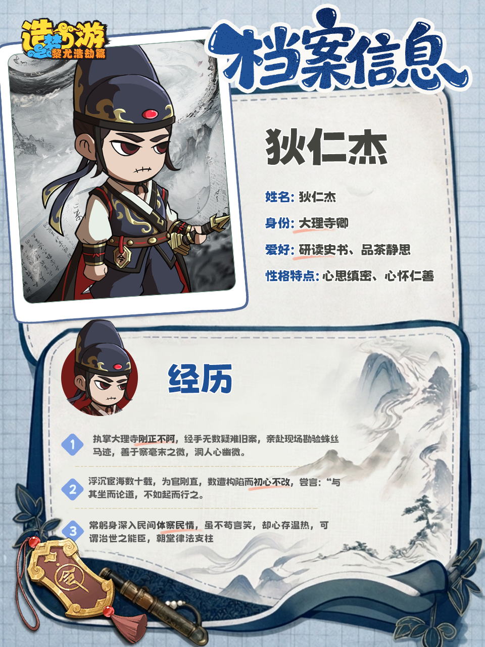 案溯春秋，威震洛阳——大理寺卿「狄仁杰」人物情报解读！