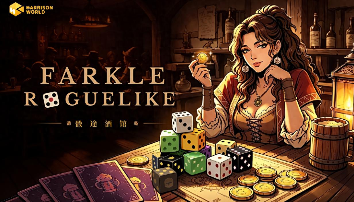 Roguelike新作《骰途酒馆·Farkle Roguelike》9月8日正式上线Steam