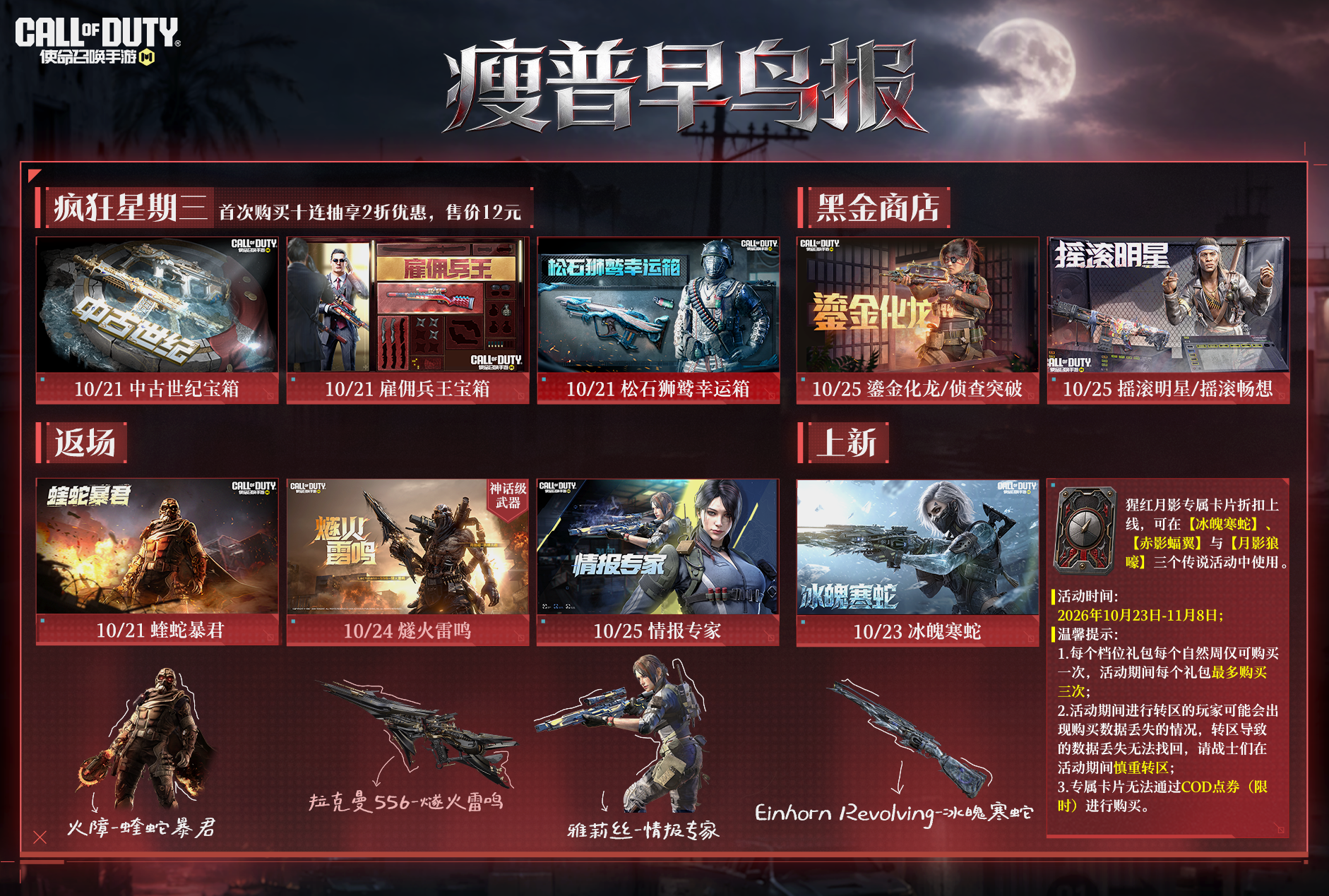 瘦普早鸟报之本周返场了什么