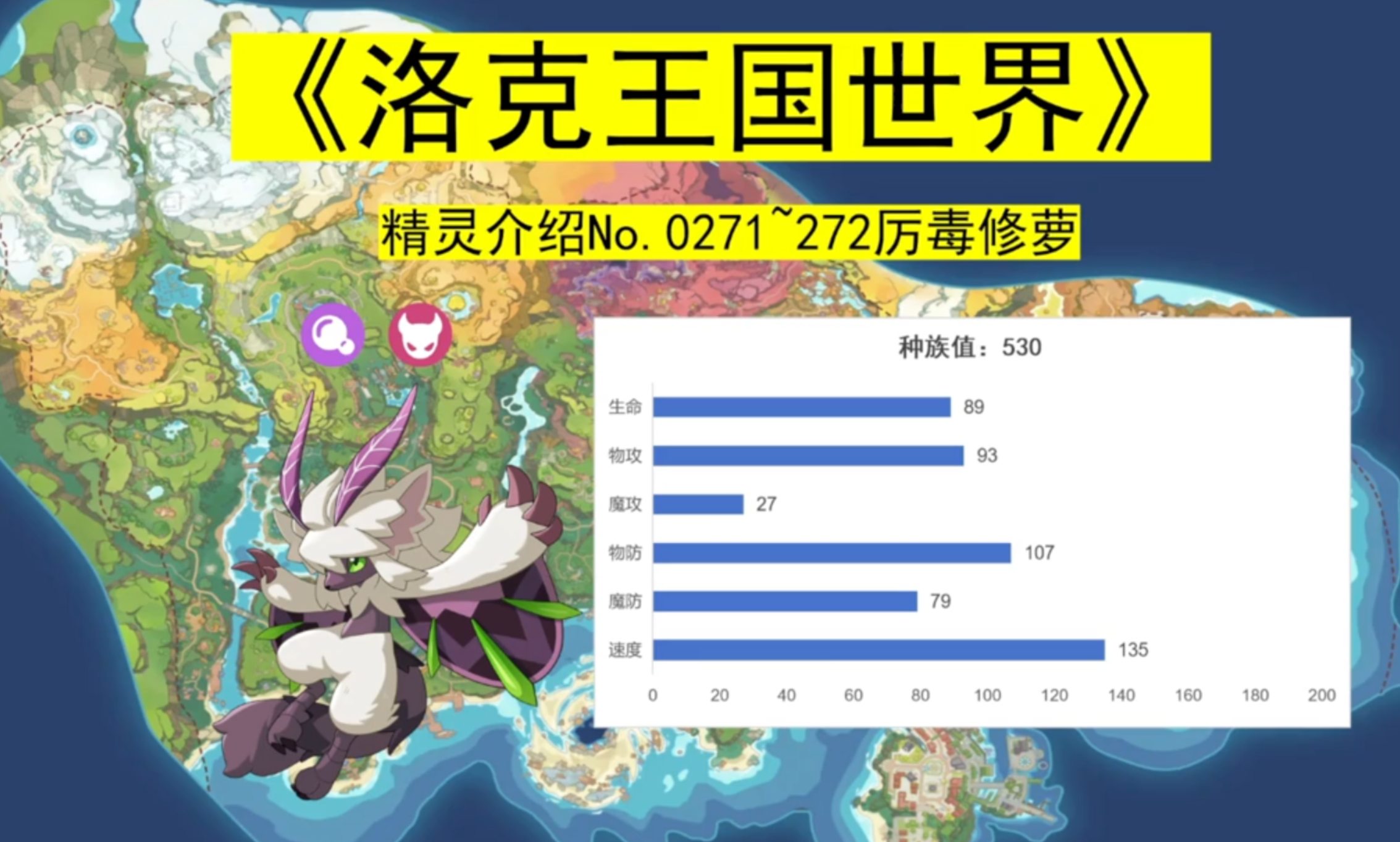 《洛克王国世界》全精灵介绍0271~272厉毒修萝