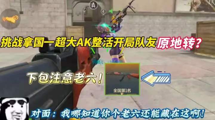 挑战拿国一超大AK整活开局队友原地转