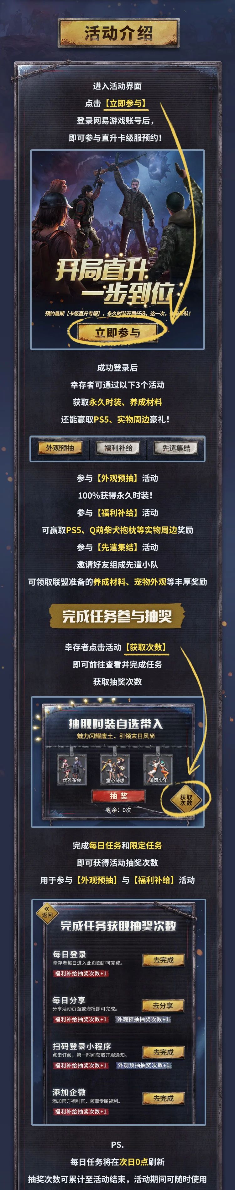 【直升卡级服】畅玩集结预约活动正式开启！专场策划答疑同步“上新”！