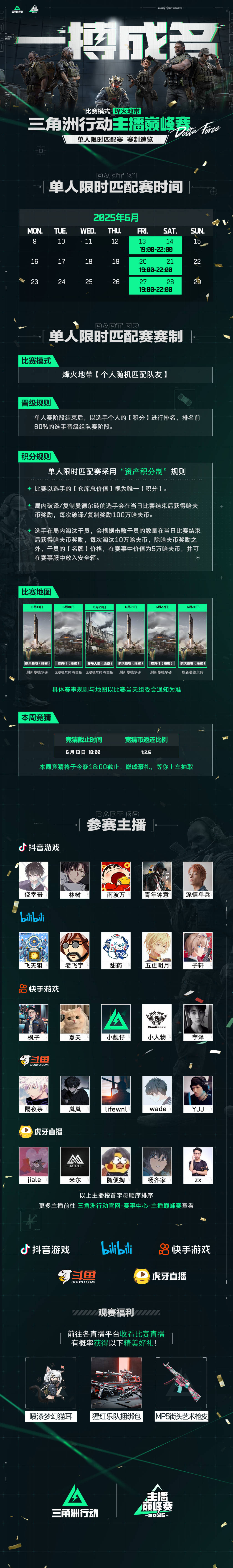 【主播巅峰赛】单人限时匹配赛，主播混战时刻，今晚开启！