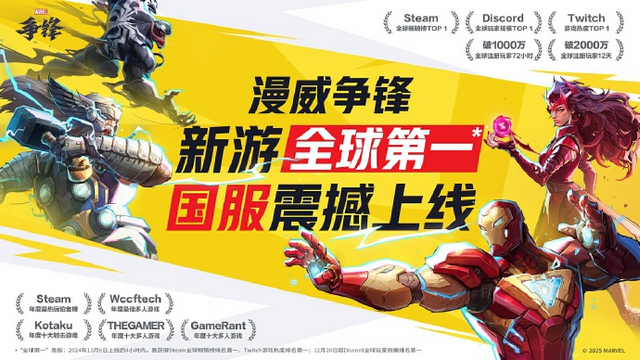 《漫威争锋》Steam在线64万人创新高、横扫主机平台：玩家来自何处？