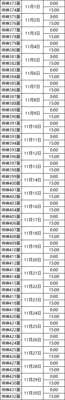 屠龙战11月开服安排