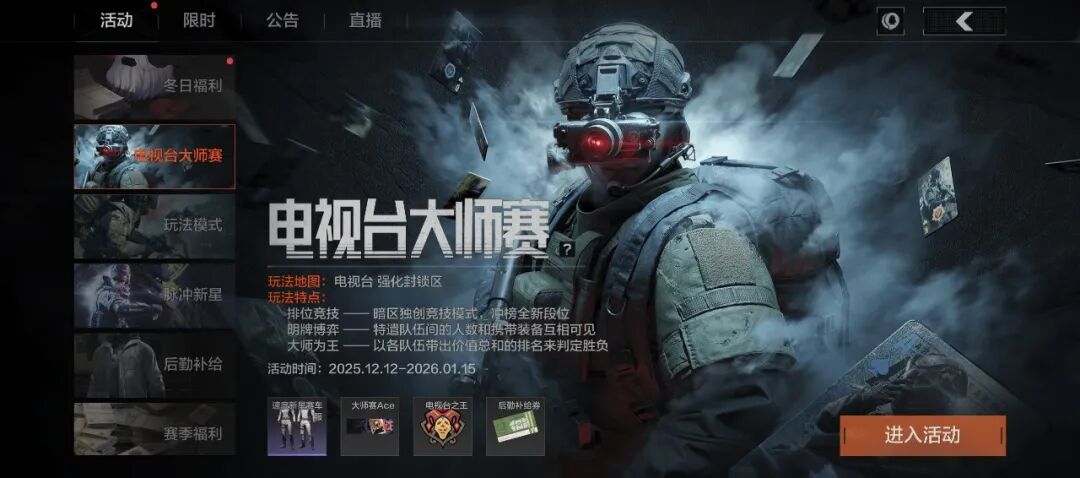 戴着麋鹿头盔打电视台大师赛 ？？？