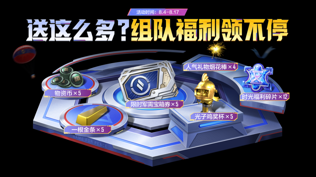空投节狂欢进行中丨五连抽、套装-漫游都市免费送！8月9日上号就送十连抽、五级枪等豪礼！