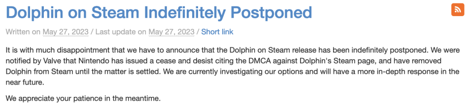 东半球最强法务部出手，开源模拟器 Dolphin被Steam 下架