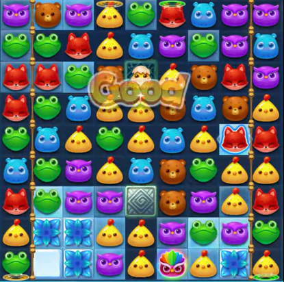 开心消消乐：清理冰块要孵化大量小鸡做魔力鸟特效冲击两侧