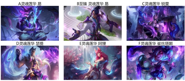 【已开奖】你最喜欢哪款灵魂莲华系列新皮肤？
