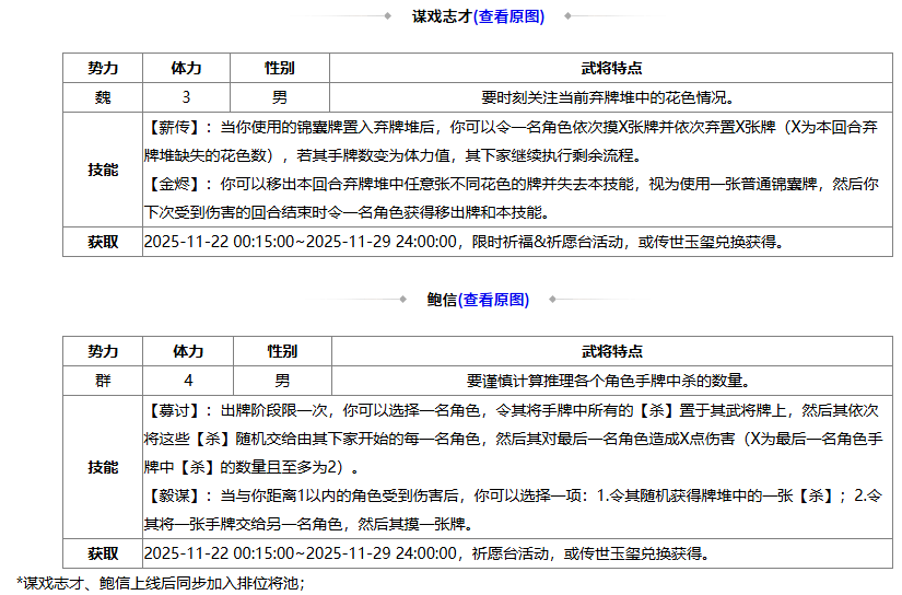 【官方活动】11.22-11.29 小雪祈福谋戏志才来袭 飞鸿惊雪*族钟琰琳琅绘卷上新