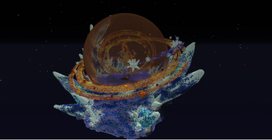 我的世界科学家极限操作建造星球带你领略方块的圆形魅力