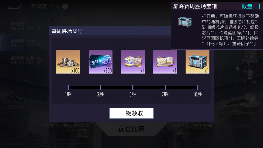 『王牌巅峰赛-前瞻赛季』本周开启，从从容容游刃有余！