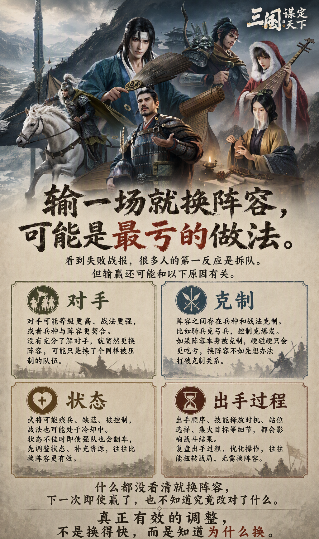 输一场就换阵容，可能是最亏的做法