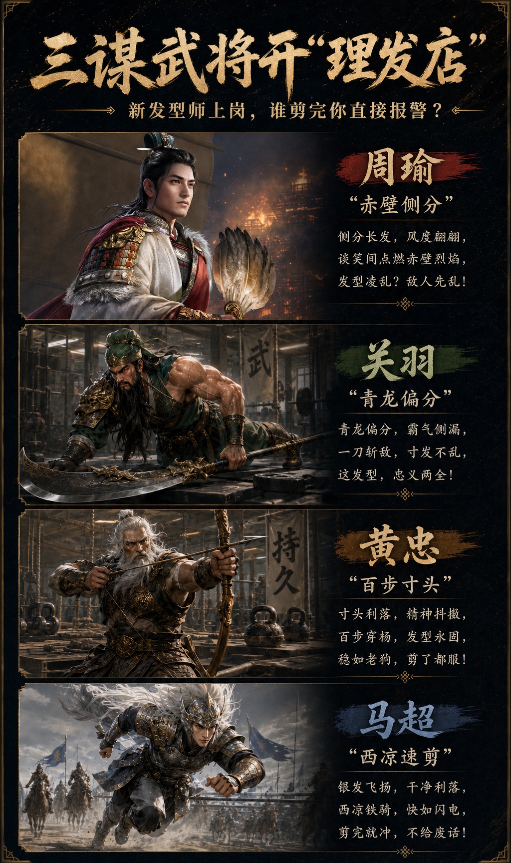 三谋武将开“理发店”——新发型师上岗，谁剪完你直接报警？