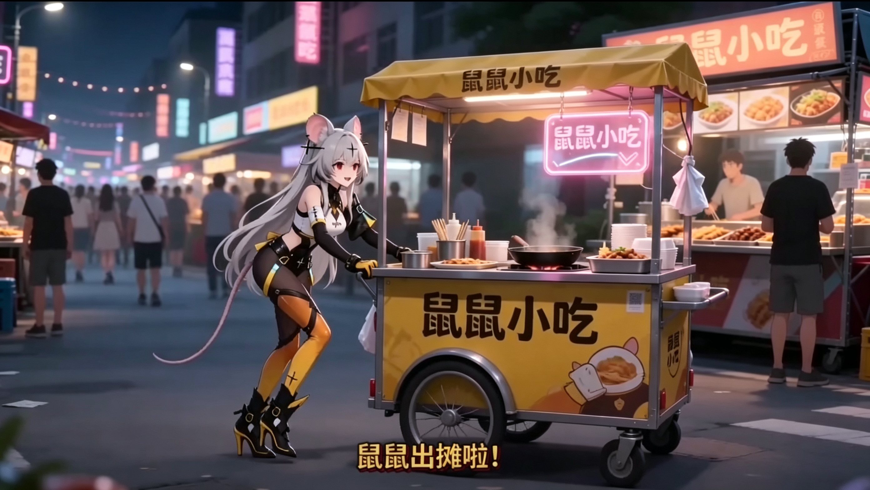 源序空间趣味二创｜斯卡拉格摆摊营业，鼠鼠小吃摊来袭