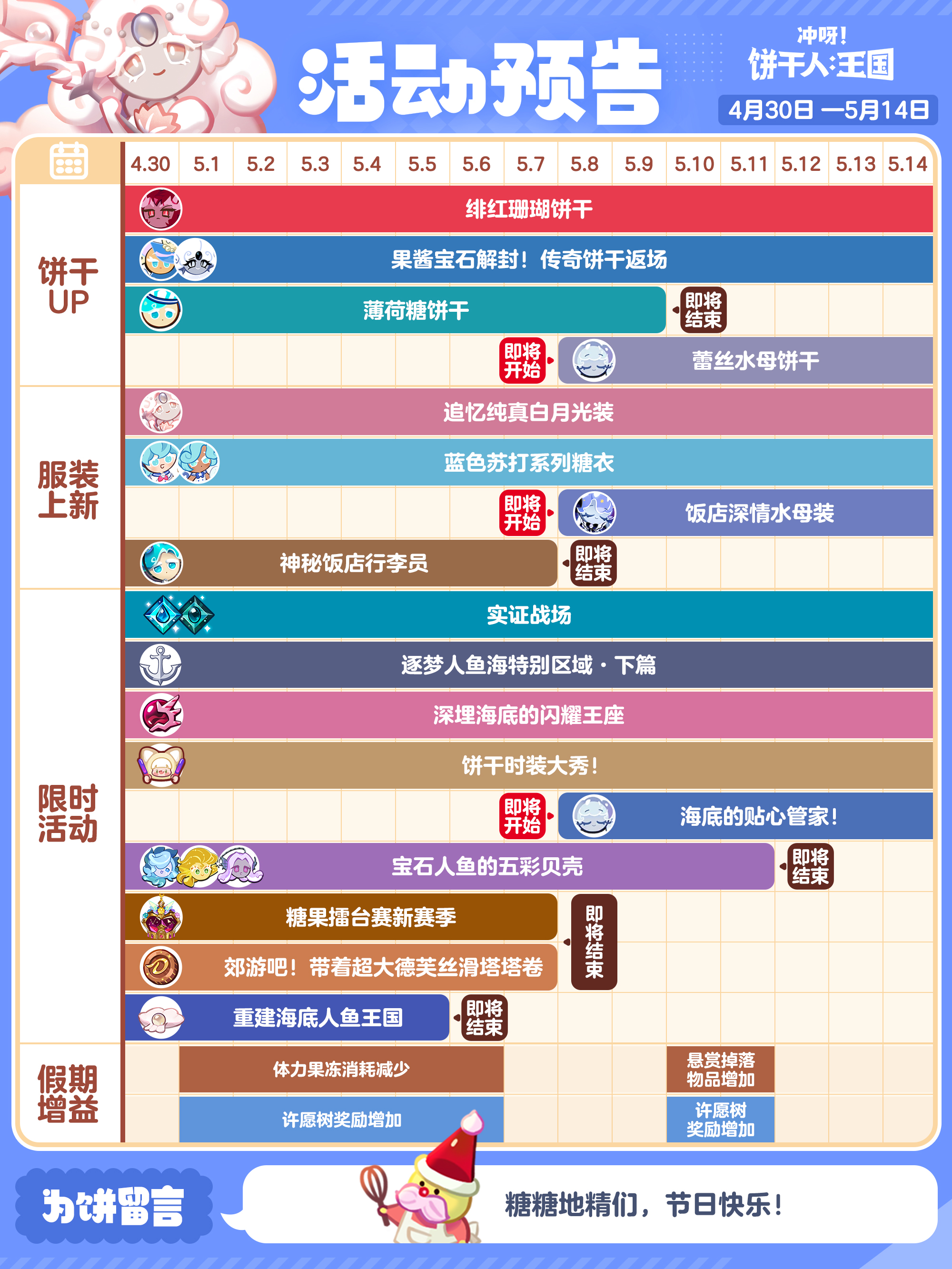 「王国活动日历」4月30日——5月14日 